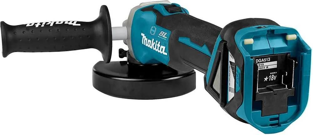 Makita kampinis šlifuoklis DGA513ZJ 18V 125mm be akumuliatoriaus ir kroviklio + lagaminas