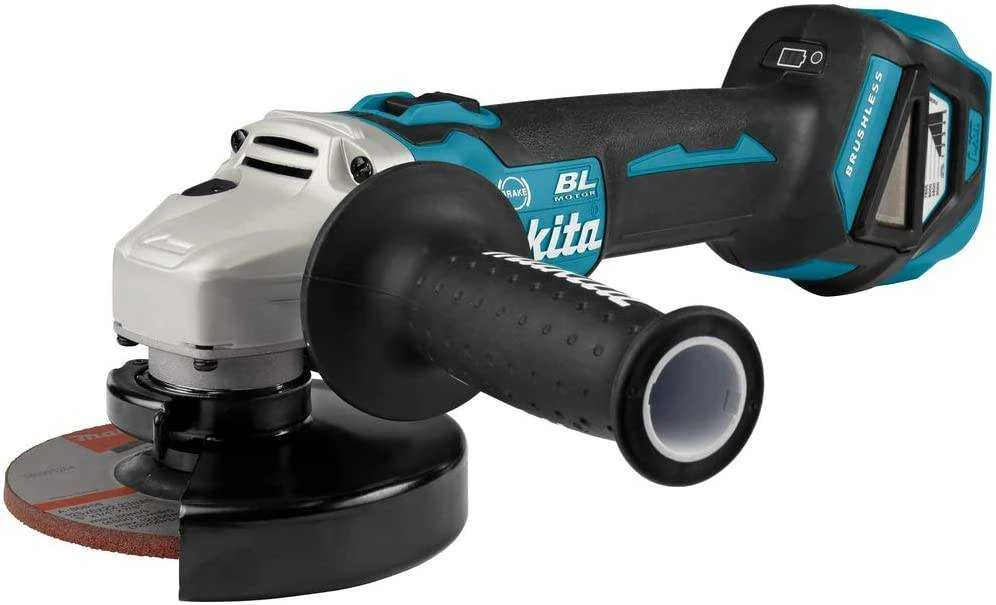 Makita kampinis šlifuoklis DGA513ZJ 18V 125mm be akumuliatoriaus ir kroviklio + lagaminas