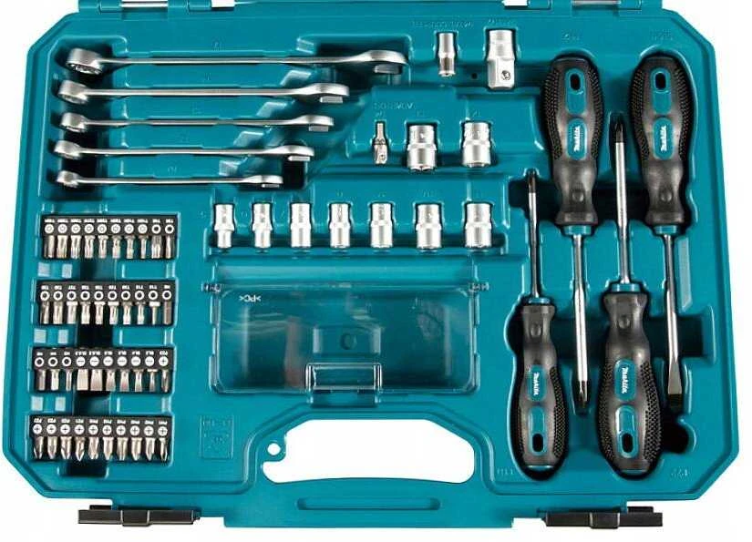 Makita E-08458 rankinių įrankių rinkinys, 87 vnt.