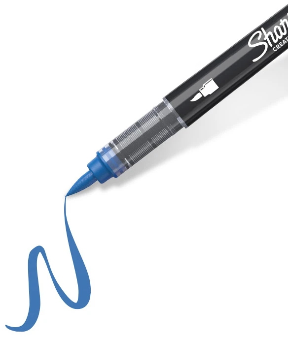 Akrilinis žymeklis Sharpie Parang (mėlynas) - teptuko galiukas, 1 vnt. - 2218125