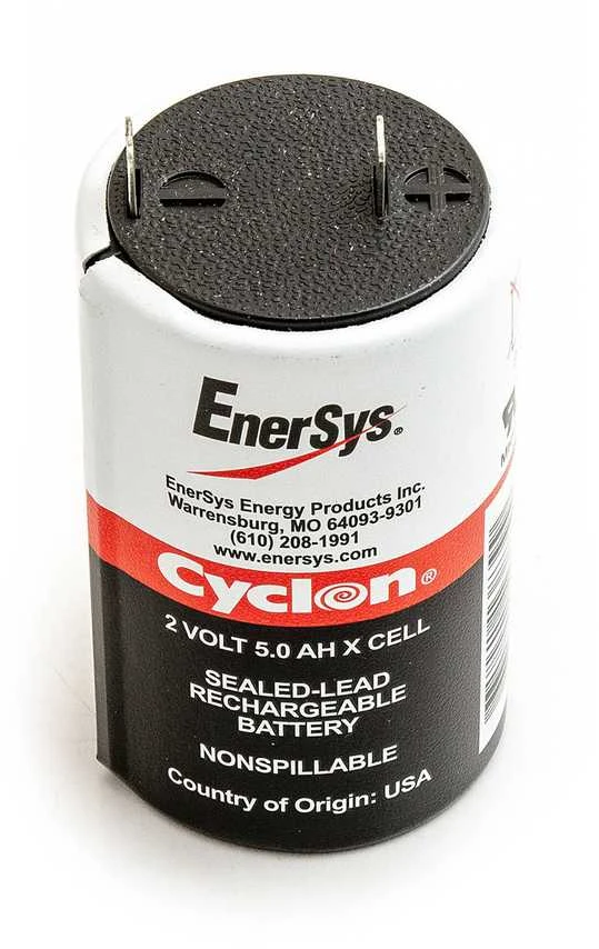 Akumuliatorius 0800-0004 Enersys Hawker Cyclon Cell X 2V 5,0Ah nereikalaujantis priežiūros