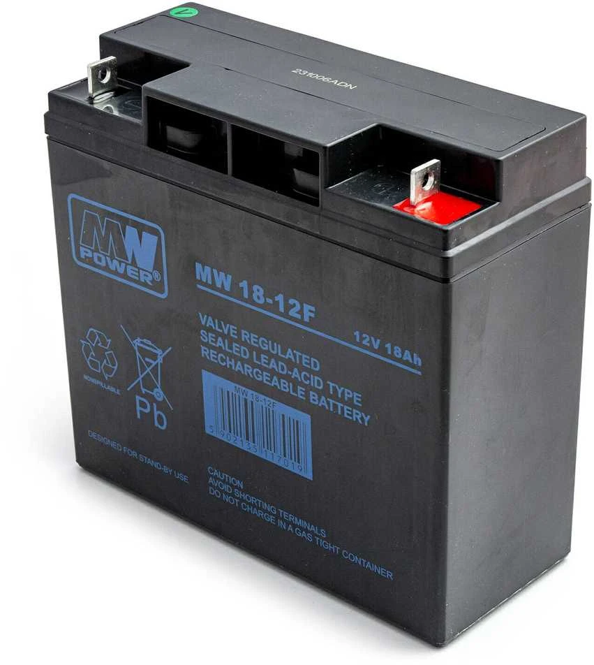 G-Tec Akumuliatorius AGM MW Power MW 18-12F 12V18Ah iki UPS APC RBC7 RBC11 RBC50 RBC55 Ever Fideltronik Eatonoms Powerware Aliarmui