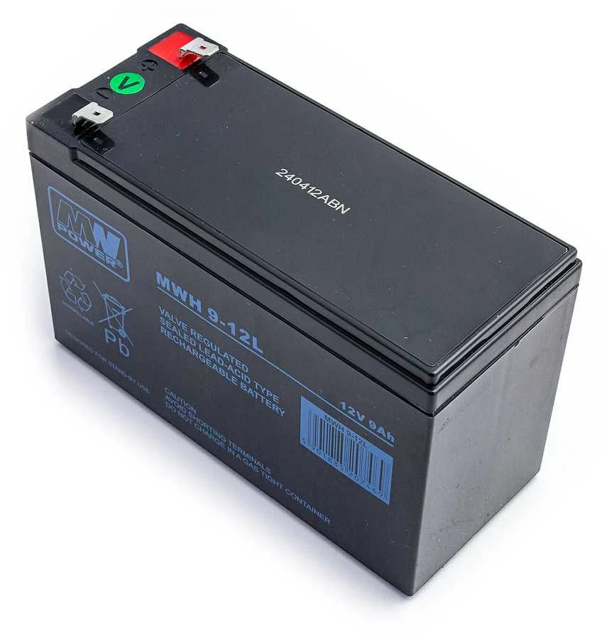 Mw Power MWPower MW 12V 9Ah F2(250) AGM akumuliatorius, 6-9 metai