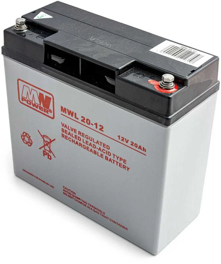 Akumuliatorius AGM MW Power MWL 20-12 12V20Ah iki UPS APC, Ever, Fideltronik, Eatonoms Powerware, Aliarmui, Quady