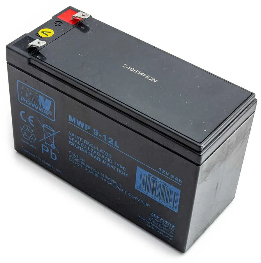 Mw Power MWPower MWP 12V 9Ah F2(250) AGM akumuliatorius, 12 metų