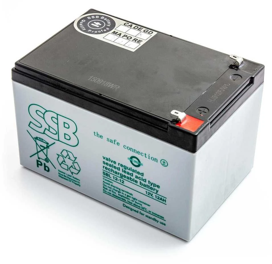 Akumuliatorius AGM SSB SBL 12V-12Ah iki UPS APC, Ever, Fideltronik, Eaton Powerware