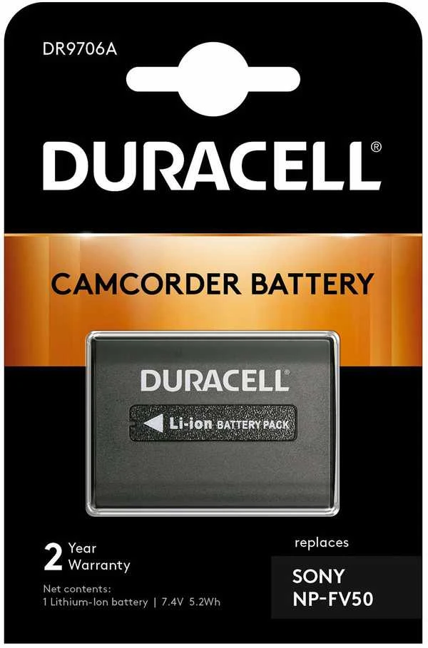 Duracell DR9706A kameros / vaizdo kameros su vaizdo magnetofonu baterija Ličio-jonų (Li-Ion) 650 mAh
