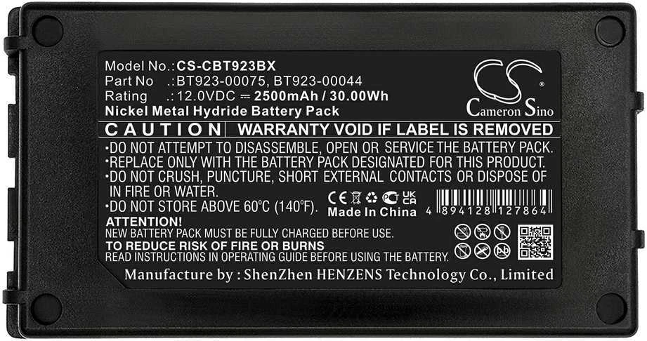Akumuliatorius Cameron Sino Technology Cattron Theimeg baterija 923-00075 12V 2500mAh NiMh, skirta Cattron Theimeg Easy Mini TH-EC 30