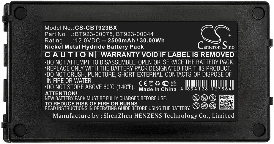 Akumuliatorius Cameron Sino Technology Cattron Theimeg baterija 923-00075 12V 2500mAh NiMh, skirta Cattron Theimeg Easy Mini TH-EC 30