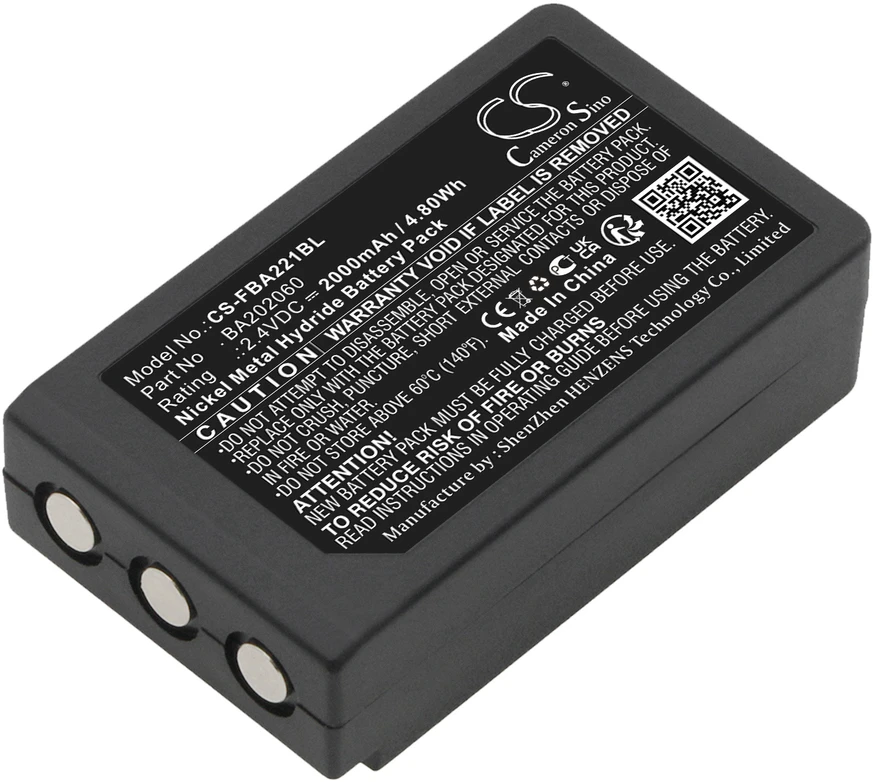 Akumuliatorius Cameron Sino Technology HBC Radiomatic baterija BA202060 2,4 V 2000 mAh NiMh, skirta Patrol S Radiomatic RV keltuvo valdymo įrenginiui