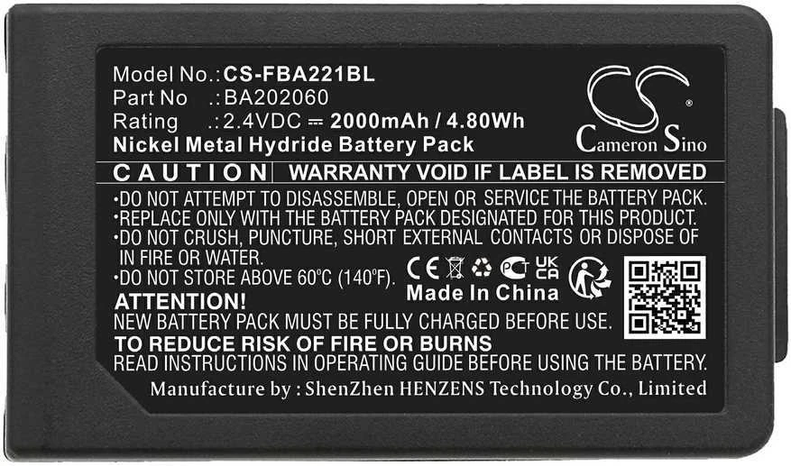 Akumuliatorius Cameron Sino Technology HBC Radiomatic baterija BA202060 2,4 V 2000 mAh NiMh, skirta Patrol S Radiomatic RV keltuvo valdymo įrenginiui