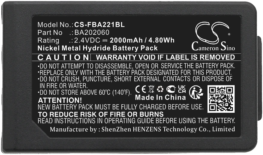 Akumuliatorius Cameron Sino Technology HBC Radiomatic baterija BA202060 2,4 V 2000 mAh NiMh, skirta Patrol S Radiomatic RV keltuvo valdymo įrenginiui