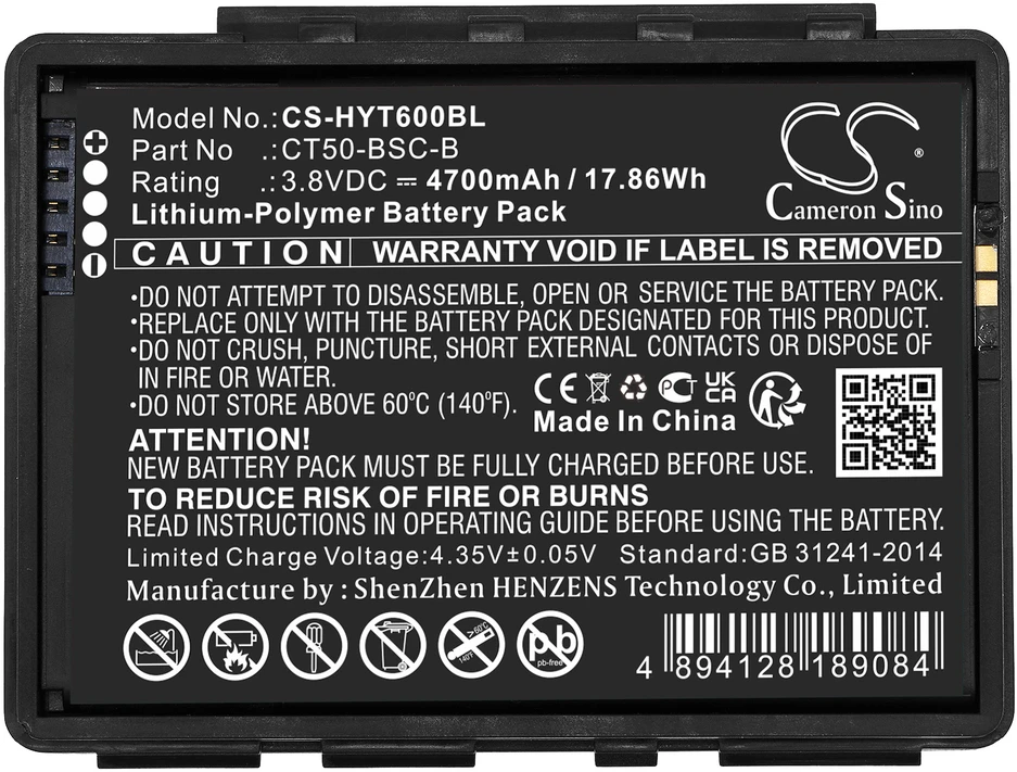 Akumuliatorius Cameron Sino Technology „Honeywell“ atsarginė baterija CT50-BSC-B, 3,8 V, 4700 mAh, ličio polimerinė, skirta modeliams CT50, CT60, „Dolphin“ ir CT65