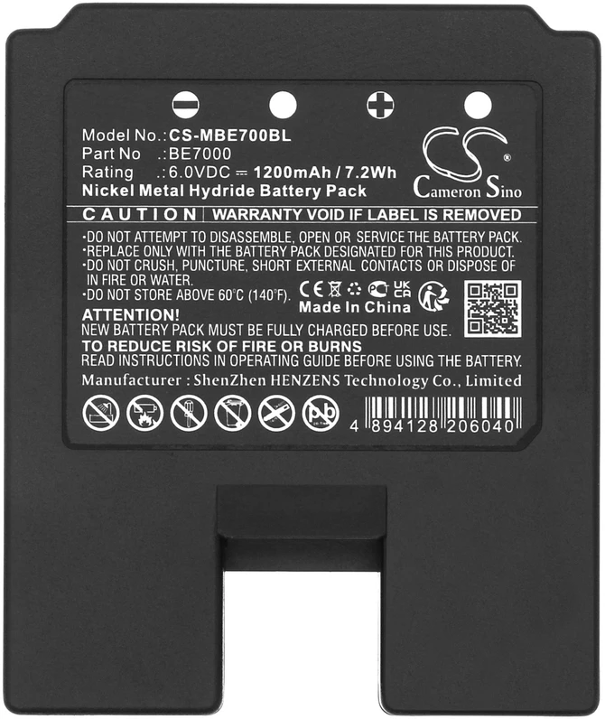 Akumuliatorius Cameron Sino Technology IMET baterija AS022 AS035 BE7000 6V 1200mAh NiMh, skirta Imet MICRON