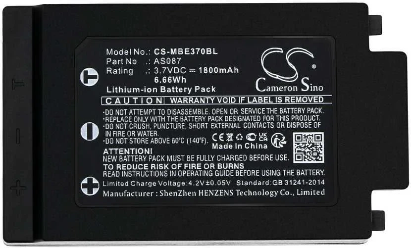 Akumuliatorius Cameron Sino Technology IMET baterija AS087 BE3700 3,7 V 1800 mAh Li-Ion, skirta M880 RAY WAVE2