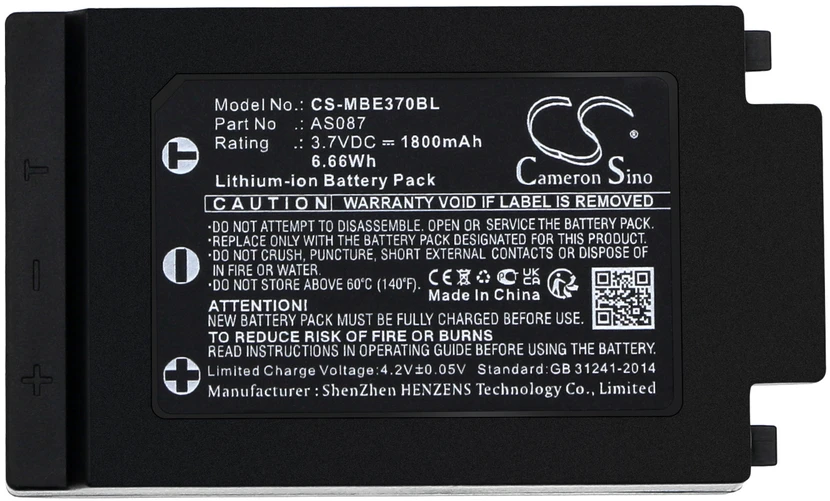 Akumuliatorius Cameron Sino Technology IMET baterija AS087 BE3700 3,7 V 1800 mAh Li-Ion, skirta M880 RAY WAVE2