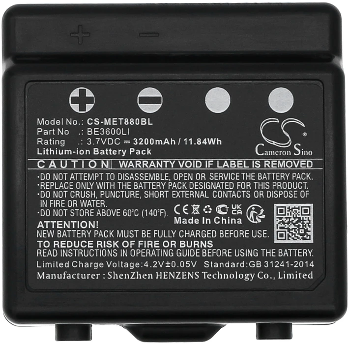 Akumuliatorius Cameron Sino Technology IMET baterija AS106 BE3600Li 3.7V 3200mAh Li-Ion, skirta M880 KRON THOR2 ZED ZEUS2