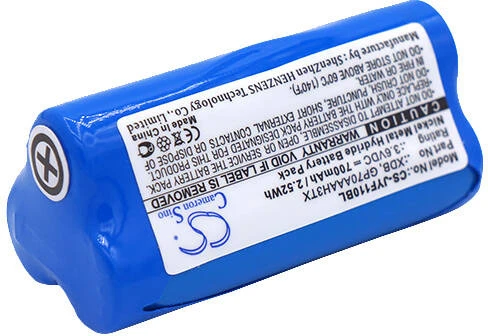 Akumuliatorius Cameron Sino Technology JAY baterija GP70AAAAH3TX XDB 3.6V 700mAh NiMh, skirta krano valdymo siųstuvui XDE UDB2 UWB A001 VUF110