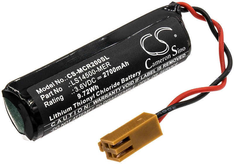 Akumuliatorius Cameron Sino Technology Ličio baterija, skirta Mitsubishi CR1 CR2 CR3 M500 M600 3.6V 2700mAh LS14500-MER ER6V-C4 K07RBK215701 BKO-NC2157H01