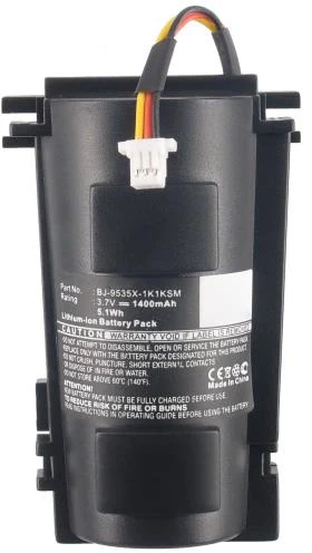 Akumuliatorius Cameron Sino Technology Metrologic 00-06260A, 46-46870, 95359535BT 3,7 V, 1400 mAh ličio jonų atsarginė baterija, skirta „Dolphin 9535“, „VoyagerBT MS9535“ ir „MS9535BT“