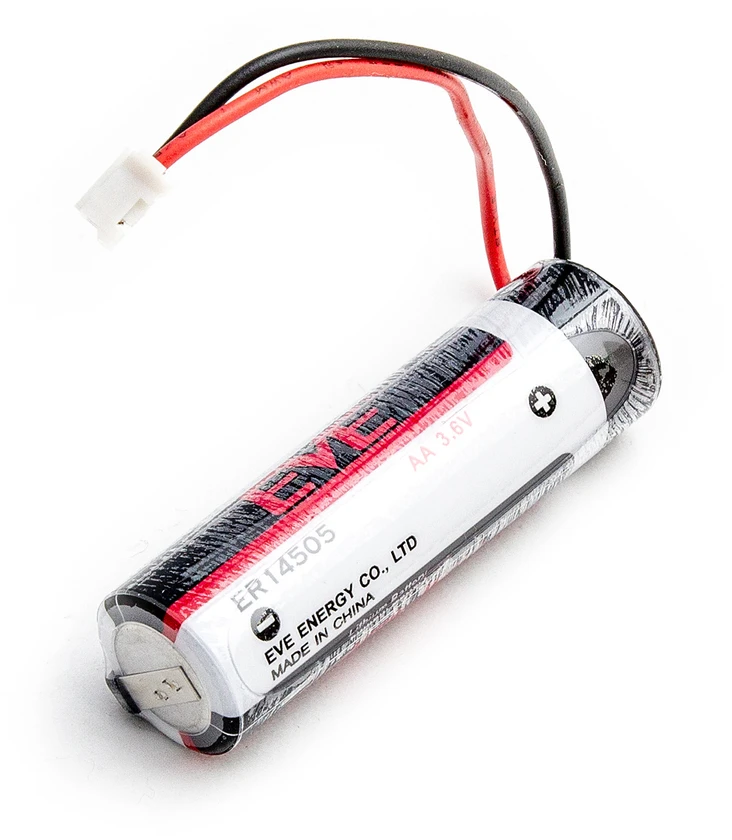 Akumuliatorius EVE ER14505S 3,6 V ličio baterija 2700 mAh – Li-SOCl₂, SL-360, SL-760, LS14500 su JST PHR-2 (PHR2) jungtimi