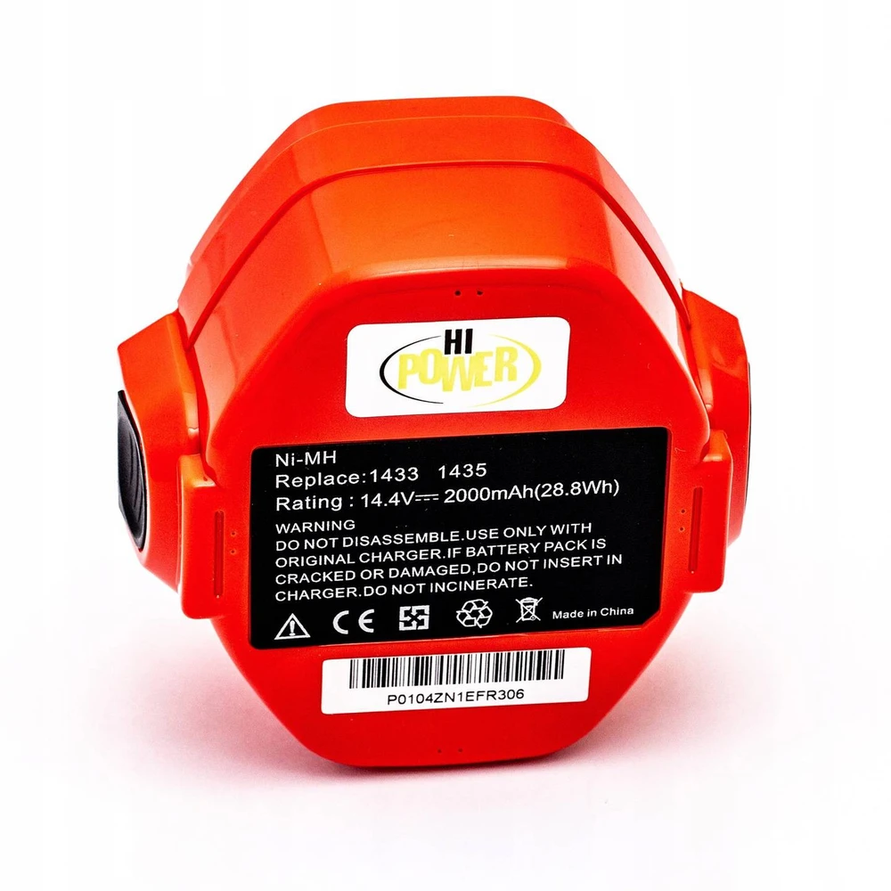Akumuliatorius Hi Power Baterija MAKITA 1420, 1433, 1434, 1435, 192699-A, 193060-0, 193101-2, 193157-5, 193158-3, 193781-4, 194172-2 14.4V 2.0Ah, skirta elektriniams įrankiams Makita 1051D, 4033D, 4333D, 6233D, 6281D