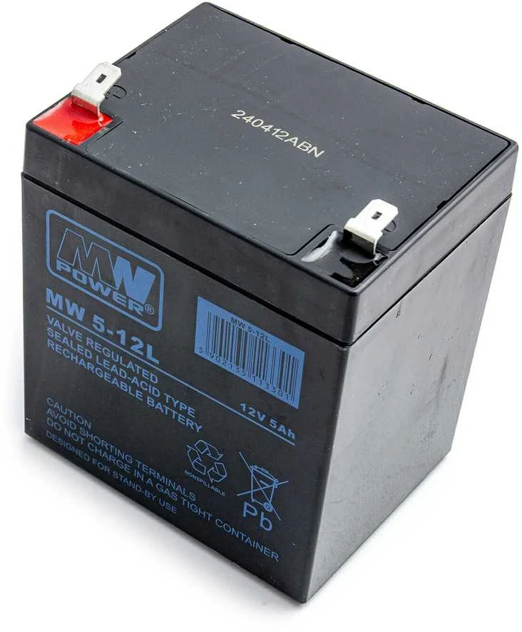 Mw Power MWPower MW 12V 5Ah F2(250) AGM akumuliatorius, 6-9 metai