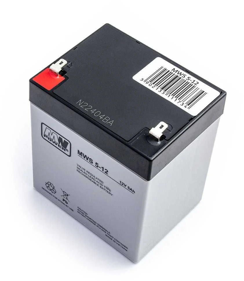 Mw Power MWPower MWS 12V 5Ah F1(187) AGM akumuliatorius, 5 metai