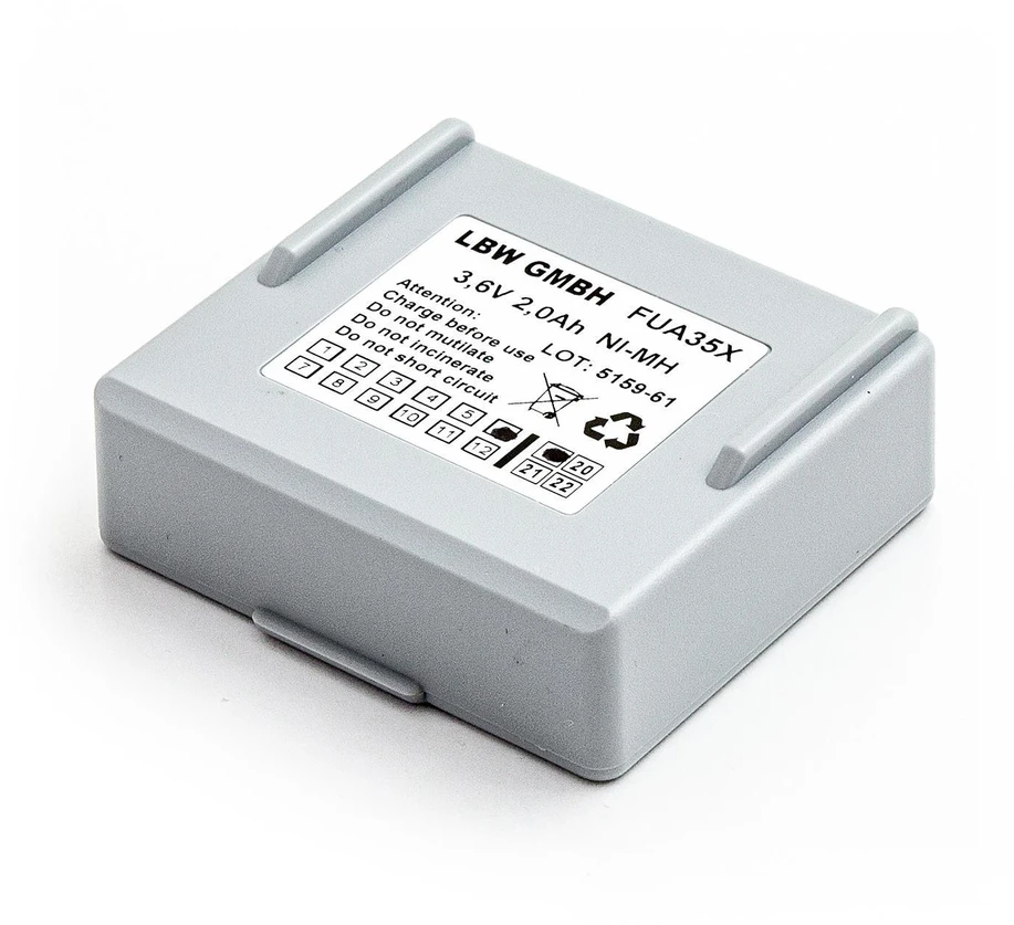 Akumuliatorius Originali LBW baterija, skirta Hetronic Mini 68300600, 68300900, 68300940, 68300990, HE900 3,6V 2000mAh, skirta Harris, Abitron Mini, Potain