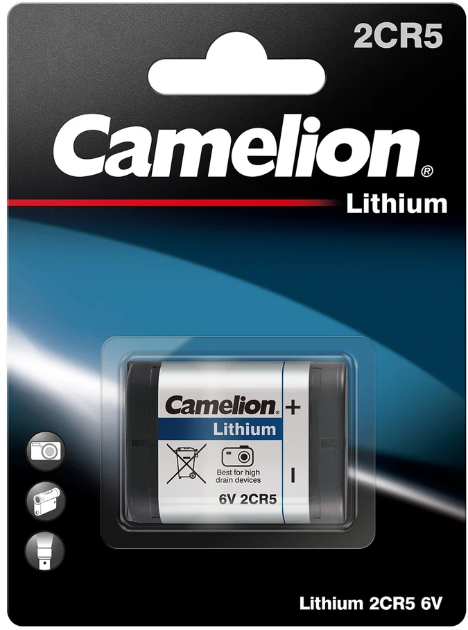 Camelion ličio baterija 2CR5 6V 1400mAh - EL2CR5, KL2CR5, EL2CR5BP, RL2CR5, DL245, DL345, 5032LC, 245
