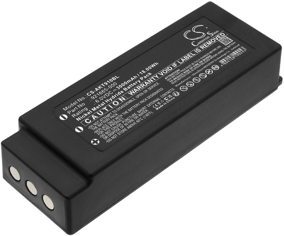 Cameron Sino Technology Akerstroms MC90 MC92 MC96 921665-000 6V 3000mAh NiMH akumuliatorius, skirtas T-Rx 300J M-300JD M-500JD T-Rx 500JD