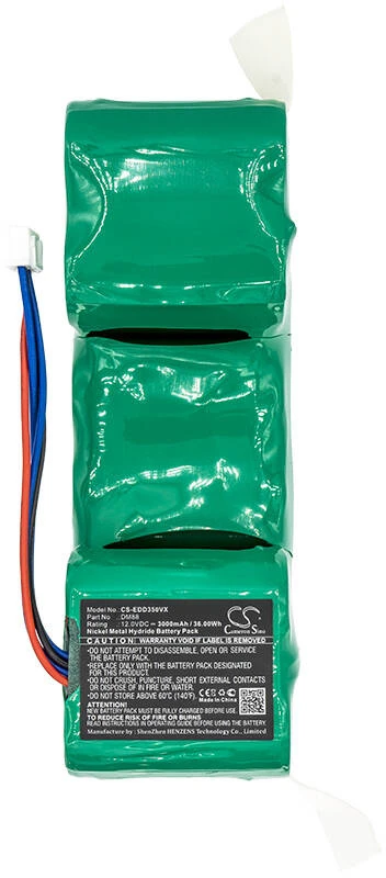 Akumuliatorius Cameron Sino Technology Baterija 12V 3000mAh Ni-MH iRobot ECOVACS 4720110 10001568 10002167 DD3G do Deebot 900 Deebot 901 Deebot 907 Deebot Ozmo 600 Deebot Ozmo 601 Sweeper DD35