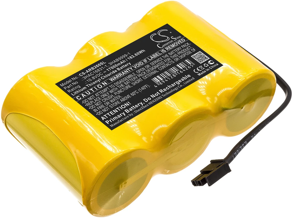 Cameron Sino Technology Baterija ABB 1SAP180300R0001 3HAC16831-1 3HAB9999-1 3HAC13150-1 10,8V 17000mAh Li-SOCl2 ABB robotai IRB