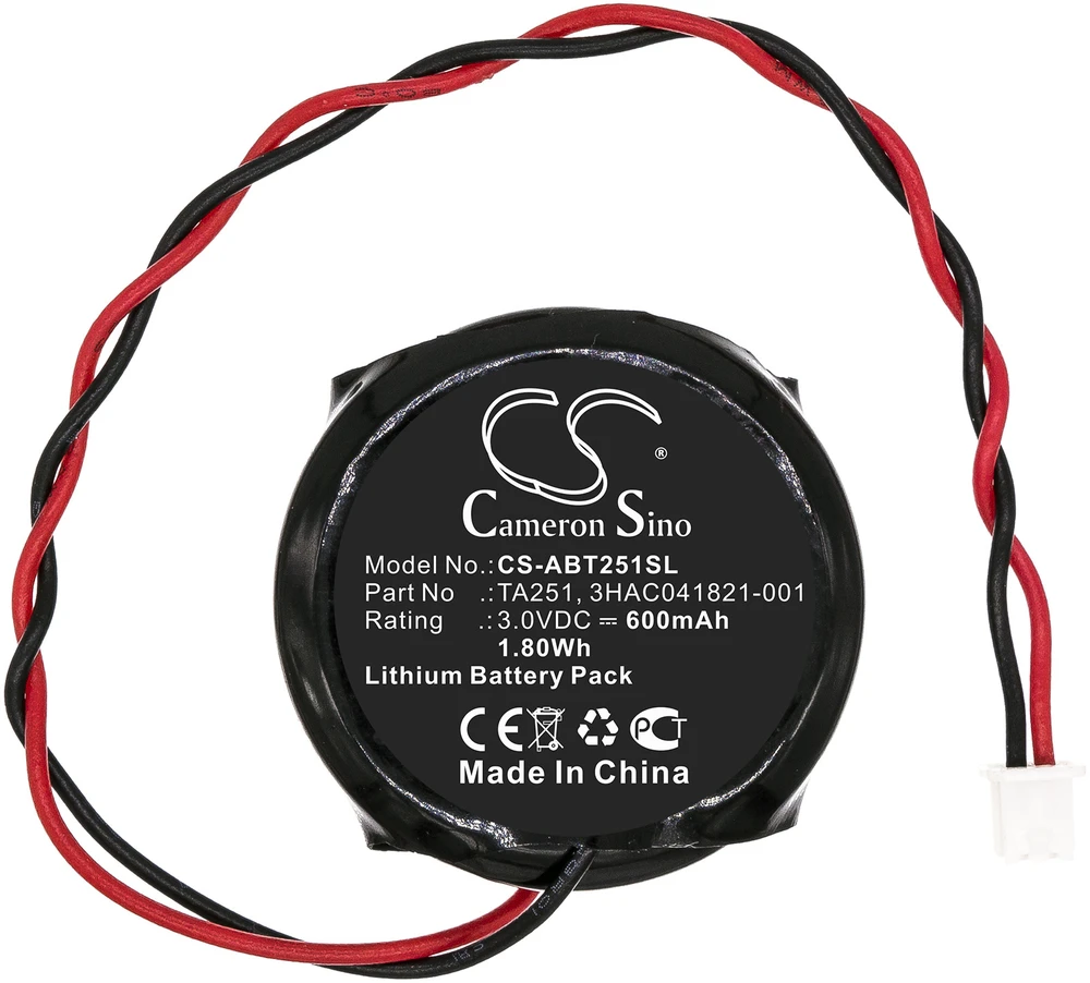 Cameron Sino Technology Baterija ABB 3HAC041821-001 3V 600mAh Ličio ABB TA251 - CS-ABT251SL
