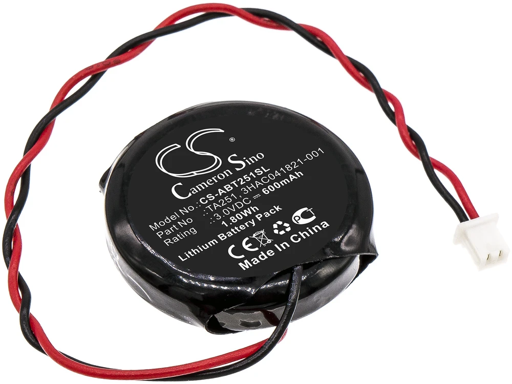 Cameron Sino Technology Baterija ABB 3HAC041821-001 3V 600mAh Ličio ABB TA251 - CS-ABT251SL