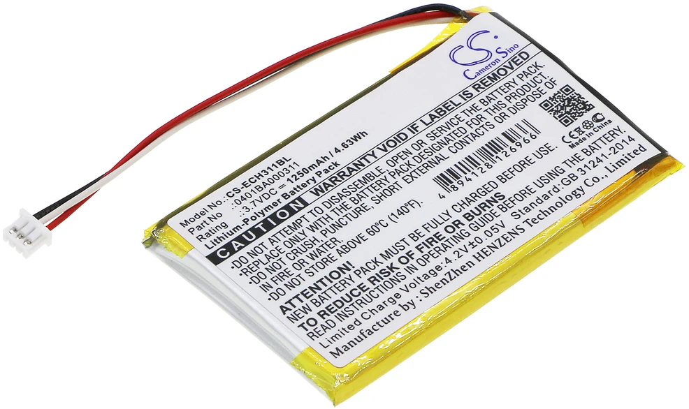 Cameron Sino Technology Baterija ELCA 0401BA000311 3,7V 1250mAh Li-Ion Elaca MITO-VETTA MAGO-EVO