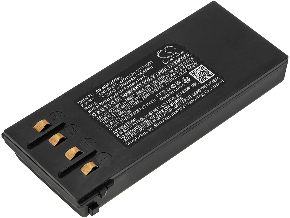 Akumuliatorius Rayovac „Cameron Sino Technology“ baterija „Hiab HiDrive NBB RNBB7215“ 7,2 V 2000 mAh 2.260.1020, H9847669, FUA13, 22601020, 22501000, 22502010, 22502011