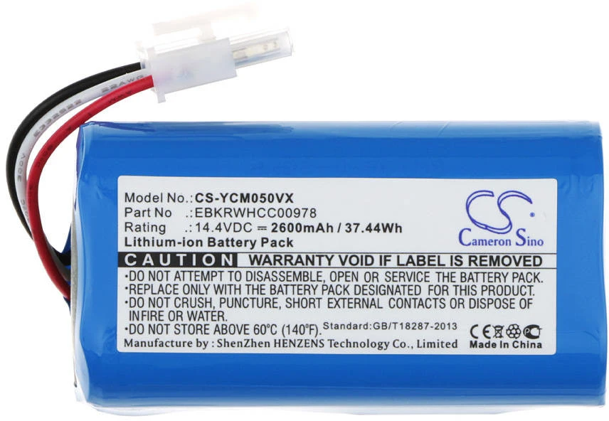 Akumuliatorius Arcoff Cameron Sino Technology baterija iCLEBO EBKRTRHB000118-VE, EBKRWHCC00978 14,4V 2600mAh ARTE YCR-M05, POP YCR-M05-P, Smart YCR-M04-1