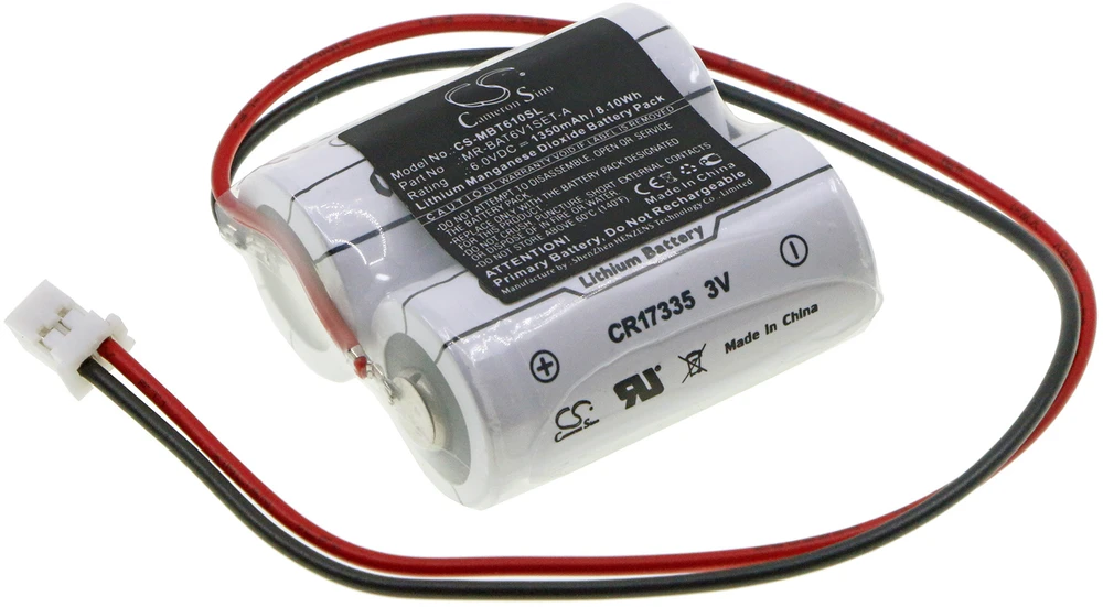 Cameron Sino Technology Baterija Mitsubischi MR-BAT6V1SET-A 6V 1350mAh Ličio Mitsubishi MR-J4 WK17 - CS-MBT610SL