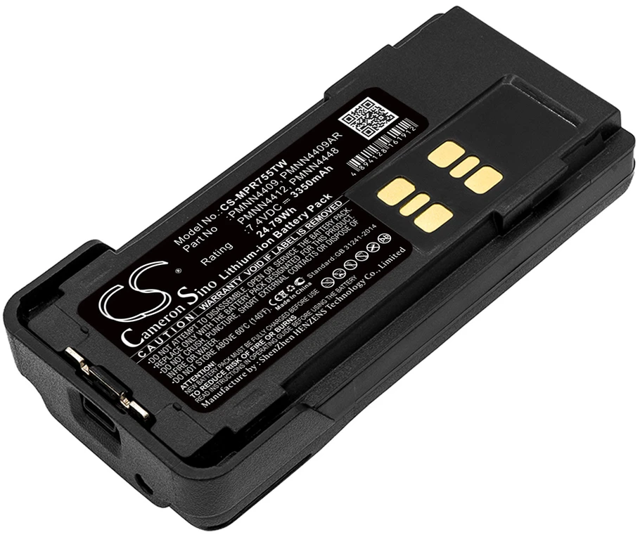 Akumuliatorius „Cameron Sino Technology“ baterija MOTOROLA PMNN4491, PMNN4406BR 7,4V 3350mAh ličio jonų DP4000, DP4400, DP4600, DP4800, MOTOTRBO DP2600E