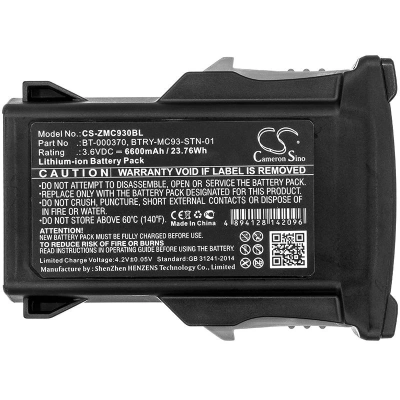 Akumuliatorius Cameron Sino Technology Baterija skeneriui Zebra MC93 MC9300 3,6V 6600mAh Li-Ion BT-000370 BTRY-MC93-STN-01 BTRY-MC93-NI-10 BTRY-MC93-FZ-10