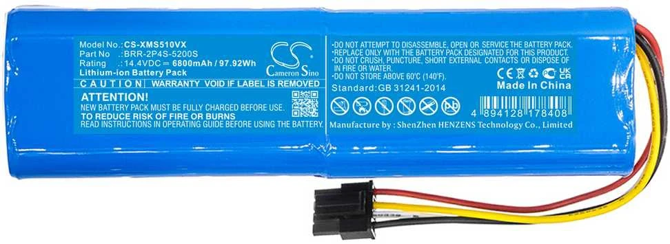 Akumuliatorius Cameron Sino Technology Baterija Xiaomi Dreame D9 Pro RLS5-BLO D9 F9 L10 Pro 14.4V 6800mAh Li-Ion baterija Roborock S552 S6 S7 T60 T61 T65