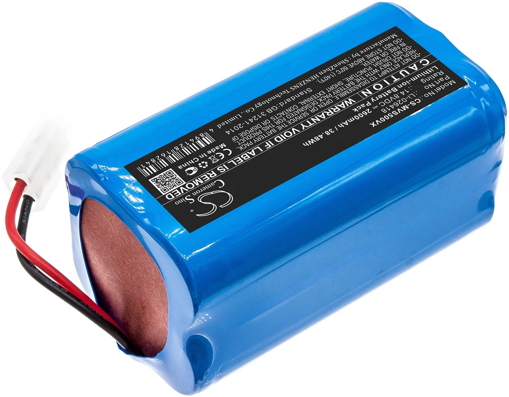 Akumuliatorius Cameron Sino Technology Baterija Xiaomi G1 MI Robot 14.8V 2600mAh Li-Ion, skirta Flyco FC9601 FC960 XIAOMI MI-G1 LI-026418 Panasonic MC-RS53 MC-WRS53 MC-WRC53