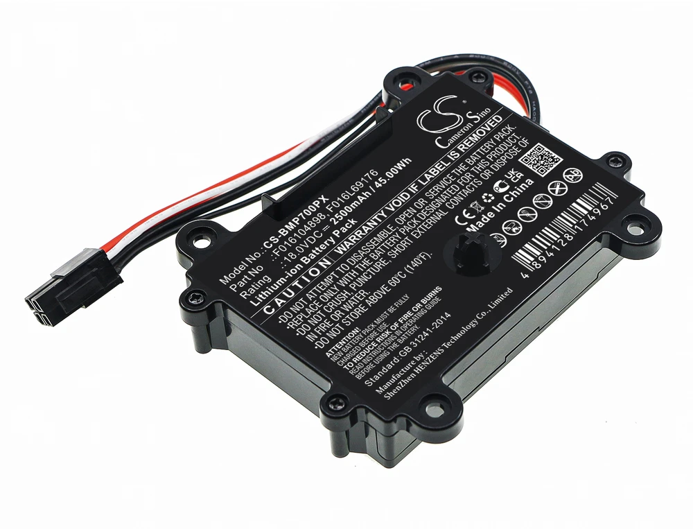 Cameron Sino Technology Bosch Indego M 700 Indego M+ 700 Indego 350 vejapjovių atsarginis akumuliatorius F016104898 18V 2500mAh Li-Ion