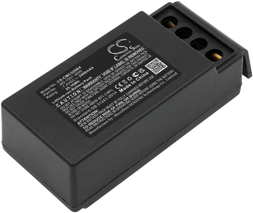 Cameron Sino Technology Cavotec MC-3000 MC-3 krano akumuliatorius Tipas. M5-1051-3600 2 kontaktai 7,4 V 3400 mAh Li-Ion