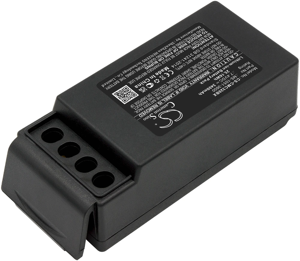 Cameron Sino Technology Cavotec MC-3000 MC-3 krano akumuliatorius Tipas. M5-1051-3600 2 kontaktai 7,4 V 3400 mAh Li-Ion