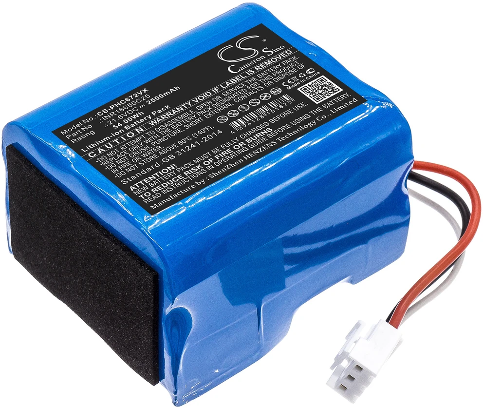 Akumuliatorius Avacom Cameron Sino Technology INR18650C25 3000-018-25613 3000-029-06404 BL7734 21,6 V baterija, skirta Philips SpeedPro Aqua FC6726/01