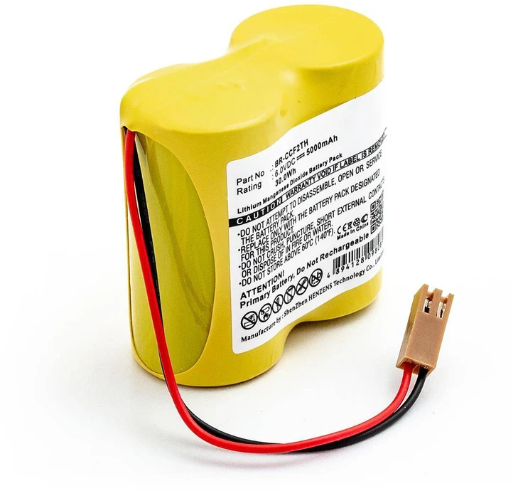 Revers „Cameron Sino Technology“ ličio baterija „Panasonic BR-CCF2TH 6V 5000mAh A06 Control“, A06 serijos Plc, „Fanuc A06“ serija