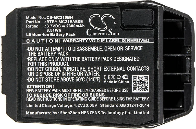 Akumuliatorius Cameron Sino Technology Motorola / Symbol baterija BTRY-MC21EAB0E 82-150612-01 3,7 V 2300 mAh Li-Ion, skirta MC2100 MC2180 MC2100-MS01E00 skaitytuvui