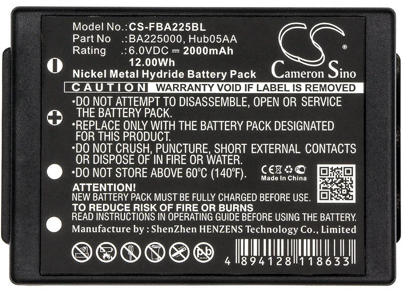 Cameron Sino Technology Nuotolinio krano pulto baterija HBC Radiomatic 6V / 2000mAh / NiMH